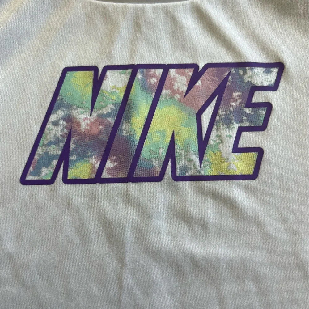 Nike Dri-FIT Toddler Girls T-Shirt 3T White Tie-Dye Logo